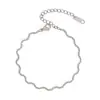 Colar Pulseira Corrente Cauda de Raposa Ondulada de Aço Inoxidável Transfronteiriça, Joias Simples e Versáteis 18K Douradas Não Desbotam Atacado para Mulheres