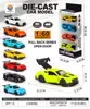 Transfronterizo 1:60 Simulación 8 Modelos Mixtos Abren Tres Puertas Tira Hacia Atrás Graffiti Aleación Coche de Carreras Juguete Fábrica Mayorista