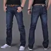 Jeans Delgados de Verano para Hombre, Corte Recto Holgado, Tallas Grandes para Personas Altas y Corpulentas, Pantalones Largos Lavados Azul Oscuro, Modernos