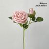 1 flor 1 broto retro assado borda rosa artificial buquê de flores decoração sala de estar flor falsa decoração casamento faça você mesmo material de flores