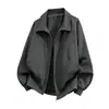 Chaqueta Simple Americana Primavera Otoño Hombres Solapa Chaqueta de Trabajo Tendencia Casual Versátil Top Chaqueta Cardigan Hombres