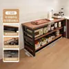 Estante de Almacenamiento Multifuncional para Cocina, Mesa de Corte de Pie, Banco de Trabajo, Microondas de Múltiples Niveles, Almacenamiento de Utensilios de Cocina, Gabinete Estrecho Lateral