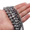 Venta al por mayor de piedra natural directa de fábrica pulsera DIY malaquita sintética cuentas sueltas color pavo real semiacabado con cuentas