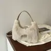 Bolso Cruzado Nuevo de Felpa Transfronterizo para Mujer Otoño/Invierno Alta Textura Piel Sintética de Visón Bolso de Hombro Moda Versátil Bolso de Mano