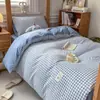2026 Nuevo Modelo Juego de Ropa de Cama de Tres Piezas 100% Algodón para Dormitorio Estudiantil, 0.9 Algodón Puro para Cama de Dormitorio, Funda de Edredón Individual, Sábana Ajustable, Ropa de Cama