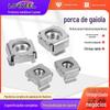 Porca de Encaixe Aço Inoxidável 304 Porca de Parafuso Tipo Gaiola para Gabinete Porca Flutuante de Chapa de Ferro M4-M12 Padrão de Grau Industrial
