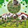 Nuevo Cartel Decorativo Hueco para Jardín del Día de San Patricio Transfronterizo con Lindas Figuras Pequeñas