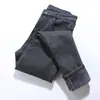 Jeans de Tiro Alto con Forro de Felpa para Mujer, Pantalones Gruesos de Invierno Ajustados, Pantalones Largos Elásticos de Talla Grande, Pantalones Acolchados de Algodón para Mujer