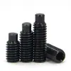 Acero inoxidable 304 zinc negro extremo convexo tornillo de fijación cabeza hexagonal DIN915 hexágono interior máquina tornillo de arroz tornillo de tope