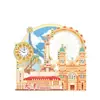 Imanes de Refrigerador de Madera de Tianjin, Souvenirs Turísticos, Souvenirs de Ciudad Cultural y Creativa de Tendencia Nacional, Imanes de Refrigerador de Monumentos Magnéticos al por Mayor