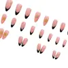 Unhas Postiças Francesas Amêndoa Rosa Nude para o Dia a Dia Magic 24 Peças Unhas Usáveis Unhas Postiças