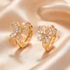 Xuping Brazaletes Rusos Transfronterizos para Oreja, Aros Color Oro de 18K con Incrustaciones de Diamantes, Joyería de Lujo Ligero de Alta Gama al por Mayor para Mujeres