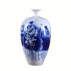 Jarrón de cerámica pintado a mano azul y blanco paisaje decoración de piso sala de estar arreglo floral mueble de TV decoración de estudio tarjeta de colección venta al por mayor