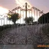Suministro Directo de Puerta de Hierro Forjado Francés, Puerta Sólida Forjada de Protección para Casa de Metal, Empuje de Puerta de Hierro Forjado para Patio de Jardín