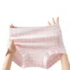Cuecas boxer de algodão puro classe A para mulheres 2026 novo estilo entreperna antibacteriano 100% algodão tamanho grande 200 jin lingerie sem costura cintura média-alta