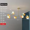 Lámpara de araña roja para habitación infantil, iluminación nórdica, lámpara creativa para dormitorio, lámparas modernas y sencillas para habitación de niños y niñas