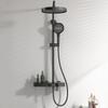 Traje de ducha de ducha gris plomo todo cobre ducha doméstica baño flor sol boquilla potenciadora ingeniería hotelera mayoreo