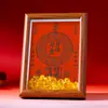 Marco de fotos en relieve con respaldo rojo para atraer la fortuna taoísta, nuevo adorno de escritorio estilo chino, decoración del hogar para atraer riqueza y bendiciones, regalo cultural y creativo