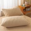 Fundas de Almohada Acolchadas Impermeables de Algodón Lavado de Color Sólido Casual, un Par de Fundas de Almohada de Color Sólido para Proteger el Núcleo de la Almohada, Fundas de Almohada para el Hogar