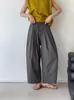 Pantalones Finos de Verano para Mujer Estilo Coreano Juzhi, Pantalones Casuales Nuevos de Cintura Alta Sueltos para Mujeres Bajitas A16