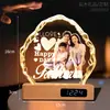 Lámpara de noche de cristal estilo celebridad para dormitorio, decoración, un regalo para niñas, mejores amigas, novias en aniversarios o cumpleaños