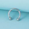 Pendientes de acero inoxidable con forma de herradura de diamante creativos, piercings para la nariz, uñas transfronterizas, estilo europeo y americano, joyería sexy para chicas