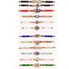 Amazon Venta Caliente Transfronteriza Geométrico Incrustado de Diamantes Cruz con Tortuga Marina Incrustado de Diamantes Pulsera de Cuentas de Cristal para Hombres y Mujeres Pulsera de Amistad
