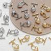Chapado en color oro aplaudido de cobre de 14k Zircón con incrustaciones de oro real Amor Hebilla Ot Hebilla de conexión DIY Accesorios para pulsera collar hechos a mano