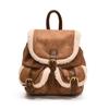 2024 Outono e Inverno Nova Moda Retro Casual Bolsa de Ombro Sense Hand Camurça Bolsa Balde Mochila Feminina