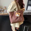 Bolsa Tote de Trabalho e para o Dia a Dia com Contraste de Cores e Grande Capacidade 2025 Nova Tendência Versátil Bolsa de Ombro Grande para Mulheres