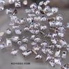 Joyería de uñas de mini circón invertido blanco transparente champán brillante micro circonio decoración de uñas ojo de caballo plano 50 piezas mixtas