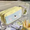 Caja de Papelería Tridimensional Separada de Gran Capacidad con Doble Cremallera, Estuche Sencillo para Estudiante con Estampado de Cachorro Lindo de Aspecto Elevado, Sal Marina