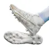 Zapatos de fútbol de cuero talla 47 al por mayor, zapatillas deportivas de caña alta para hombre talla 45, entrenamiento transfronterizo, zapatos de fútbol para niños con tacos largos talla 46, otros