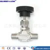 Frasco de amostragem de fornecimento amostrador de válvula de agulha de fio duplo rosca externa de 1/4" válvula de agulha
