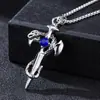 Colar Masculino Hip-Hop Tendência Personalizado Ins Versátil Corrente de Suéter Pingente Acessórios de Rua Pingente de Aço Titânio para Mulheres