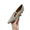 Zapatos Franceses Hechos a Mano Estilo Retro Zapatos Mary Jane para Mujer Puntera Puntiaguda Correa de Hebilla Única para el Trabajo Elegante Temperamento Zapatos de Salón Versátiles