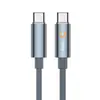 Cable de Datos de Carga Súper Rápida con Apagado Inteligente de 100W, deja de cargar cuando está lleno, cable de carga rápida a baja temperatura totalmente compatible con tipo-c para teléfonos móviles