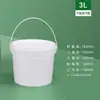 Balde de Embalagem de Grau Alimentício Personalizado de Fábrica com Alça Balde Transparente Selado Balde Pequeno para Suco Frutos do Mar Balde de Plástico PP para Feira Noturna