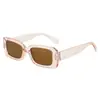 Gafas de Sol Cuadradas de Moda Transfronterizas Marco Pequeño Protección Solar Moda Gafas Sencillas Gafas de Moda para Transmisiones en Vivo de TikTok Dropshipping