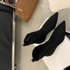 ¡Maillard! Botines Súper Populares para Mujer 2026 Nuevos Invierno Retro Marrón Gamuza Punta Fina Tacón Grueso Elásticos Ajustados Botines