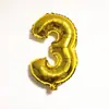 Balão decorativo de folha de alumínio dourado prateado digital de 32 polegadas para aniversário de um mês