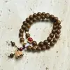 Pulseira de Contas de Incenso Natural 0.8 Círculo Duplo Pera de Ganso DIY Anel Corrente de Jade Hetian Novo Estilo Chinês Unissex Estilo Antigo Contas de Oração Budista