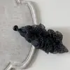 Elegante Pinza de Plátano de Tela Plisada con Estampado de Leopardo de Malla para Mujer, Pinza para Moño Linda Estilo Coreano con Puntos