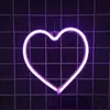 Luzes de neon LED pequenas em forma de coração transfronteiriças, luzes de modelagem, luzes de atmosfera para proposta, aniversário, decoração de quarto, layout de quarto