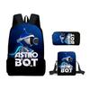 3D Novo Produto Robô Espacial Astro Bot Mochila Escolar Mochila Estudante do Ensino Fundamental e Médio Bolsa Mensageiro Estojo
