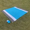 Alfombrilla de Picnic Plegable Portátil Impermeable Conveniente para Camping al Aire Libre Alfombrilla a Prueba de Humedad Poliéster Cuadros Bolsillo Alfombrilla de Playa