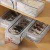 Caja de Almacenamiento para Zapatos Almacenamiento para Dormitorio Caja de Almacenamiento Plegable Portátil Visual a Prueba de Polvo y Humedad para Zapatos y Artículos Varios