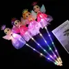 Dia das Crianças Adereços de Performance Luminosos Bastão Fluorescente Bastão de Suporte para Shows Estrela de Cinco Pontas Bastão de Menina Adereços de Torcida