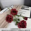 Materiales Florales Rojos, Decoraciones con Flores Artificiales, Decoraciones de Boda, Arreglos para Mesa de Comedor de Sala, Ramos, Exhibiciones de Flores Falsas, Arte Floral