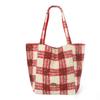 2026 Nova Bolsa Tote de Lã Reversível Estilo Ins Outono e Inverno, Bolsa de Ombro Casual, Bolsa de Compras de Grande Capacidade, Tendência